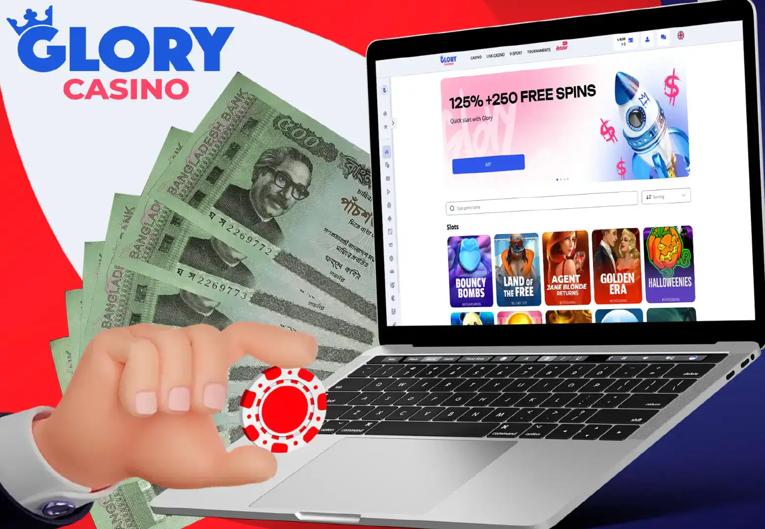 Bonuses and promotions at Glory Casino for players from Bangladesh