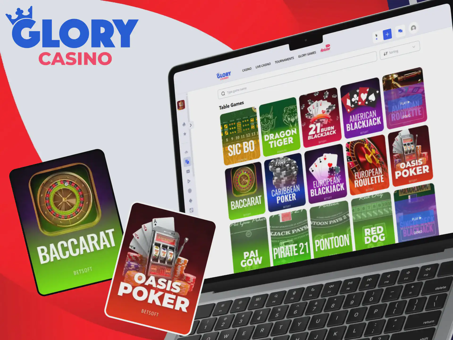 Glory Casino Baccarat Game
