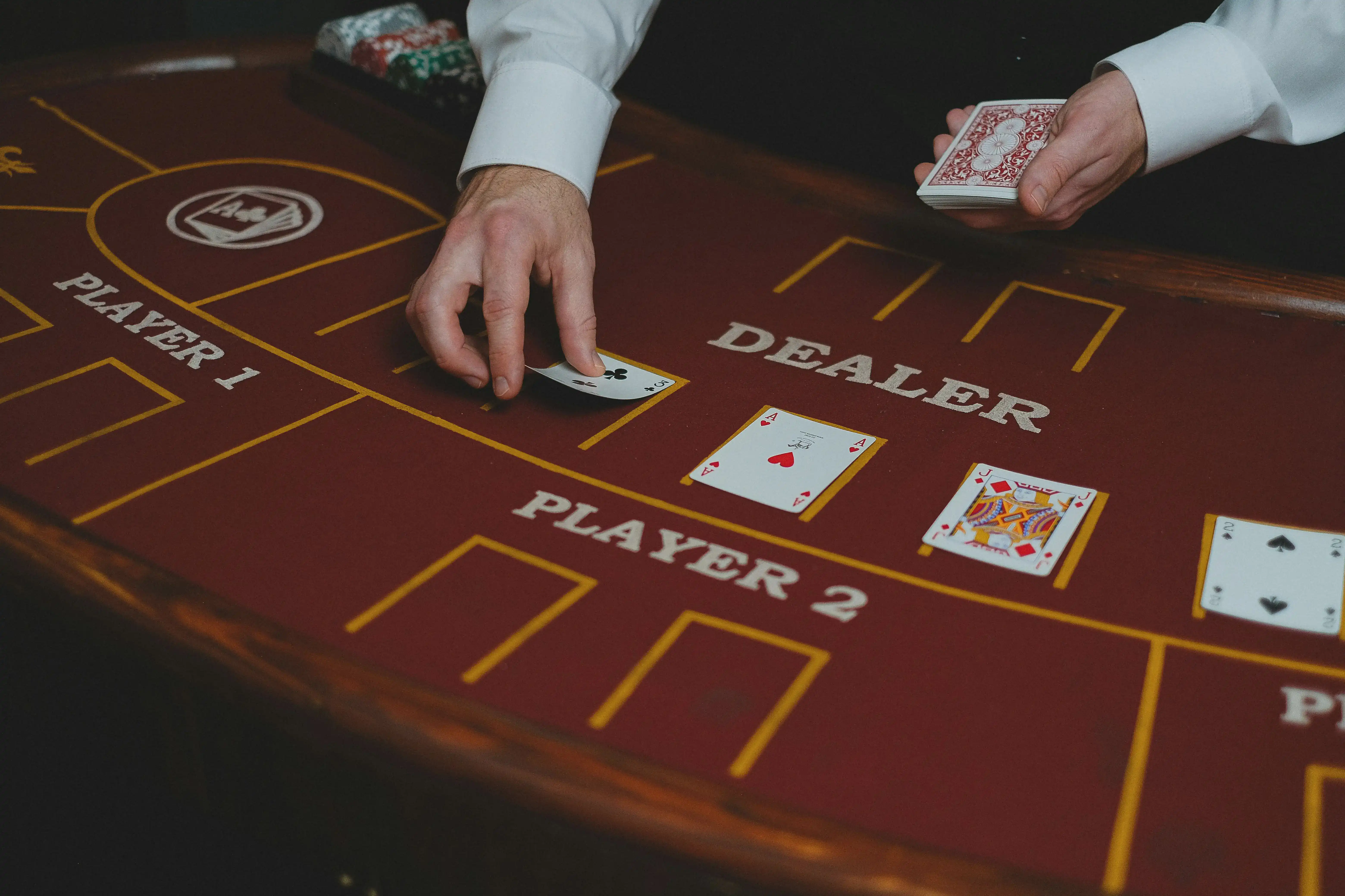 Baccarat card values and hand calculation system showing player banker cards